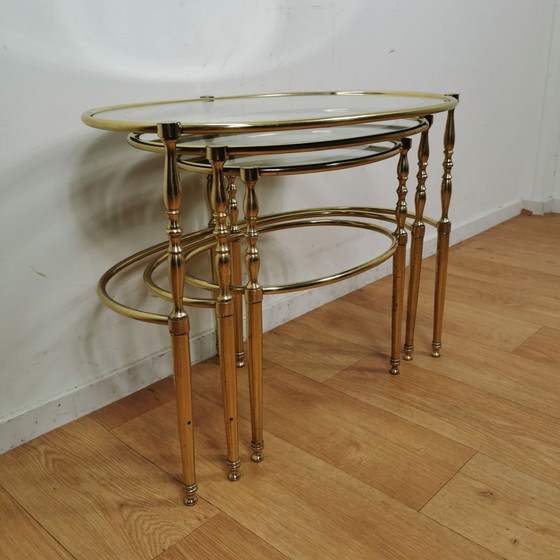 Image 1 of 3x Hollywood regency side tables