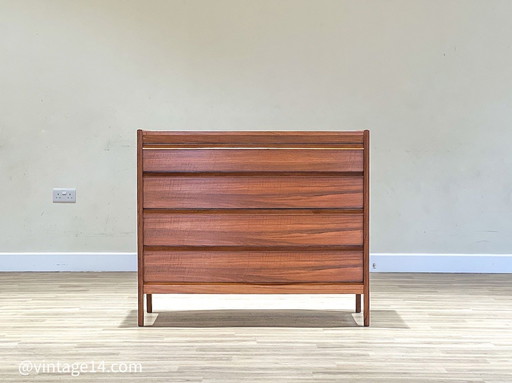 Chest Of Drawers In Walnut By A Younger