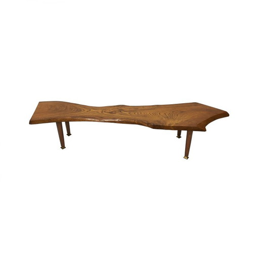 Vintage tree trunk coffee table, England 1970
