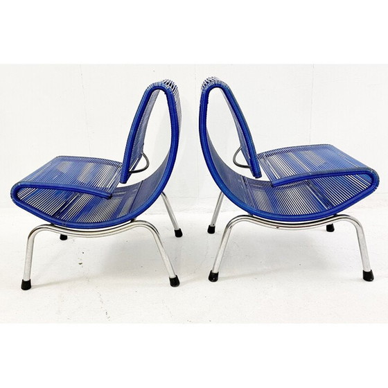Image 1 of Pair of vintage chairs in plastic rope model "Hydra" by Roberto Semprini for Sintesi, 1994