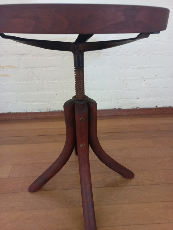 Image 1 of Wooden swivel stool /Thonet style