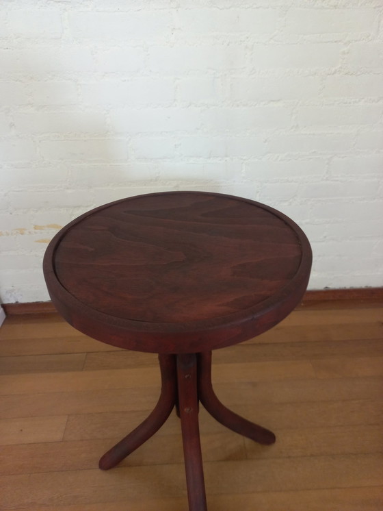 Image 1 of Tabouret pivotant en bois / style Thonet