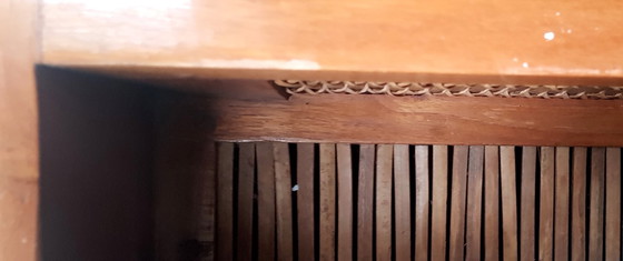 Image 1 of Colonial Style Desk With Bamboo Wood