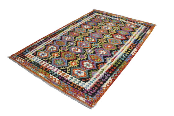 Image 1 of Kilim afgano originale in stile antico 250 x 163 cm, condizioni eccellenti