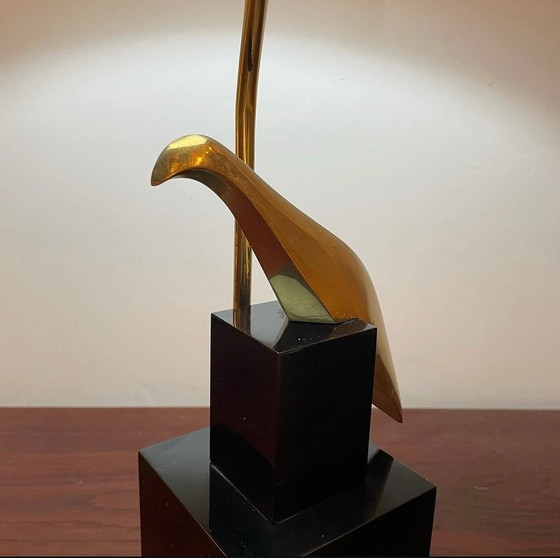 Image 1 of Lampada da tavolo in ottone, firmata Philippe Jean, 1970