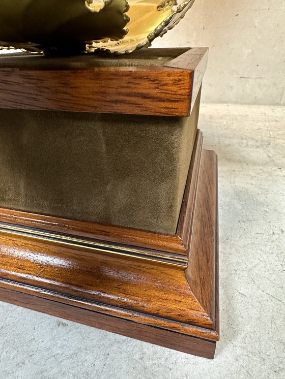 Image 1 of Lampada da tavolo vintage Hollywood Regency 'Sunflower'