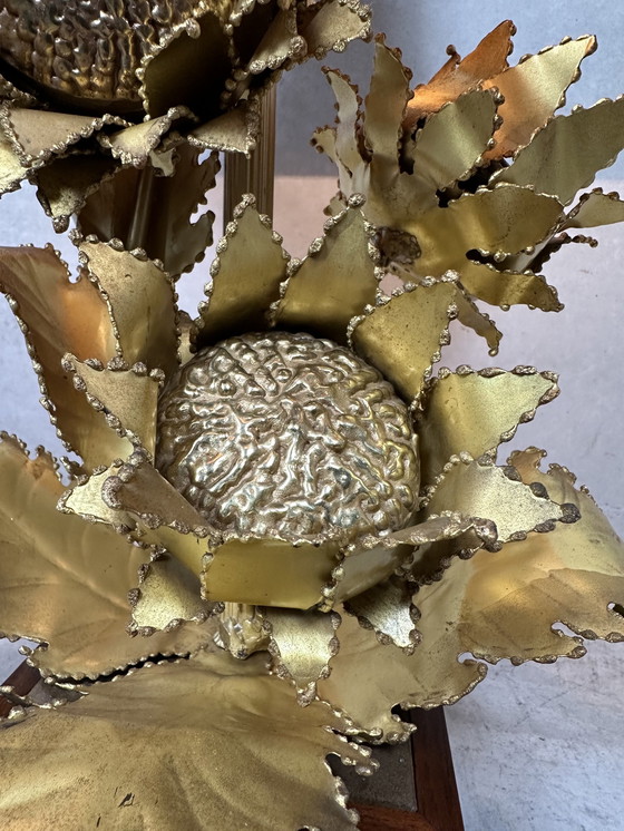 Image 1 of Lampada da tavolo vintage Hollywood Regency 'Sunflower'