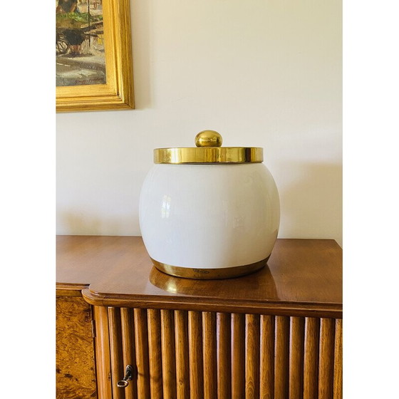 Image 1 of Vintage bucket in white ceramic, Italy 1970