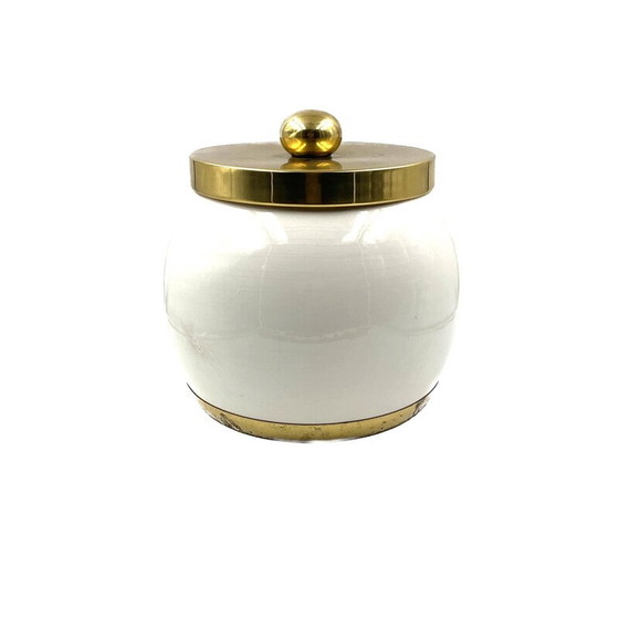 Image 1 of Vintage bucket in white ceramic, Italy 1970