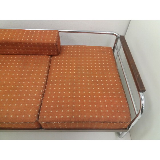 Image 1 of Divano vintage a 3 posti Bauhaus Robert Slezák cromato, anni '40