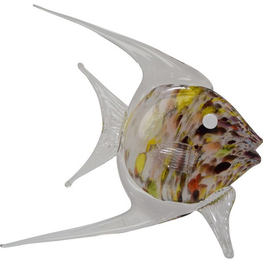 Vintage glass scalar by Novy Bor, Czechoslovakia 1970s