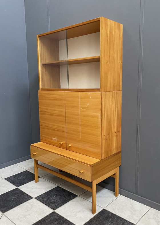 Image 1 of Small Highboard With Showcase By Jitona  1970S