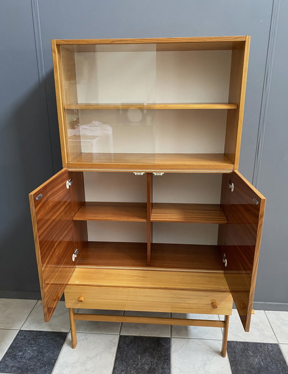 Image 1 of Small Highboard With Showcase By Jitona  1970S