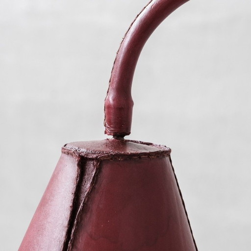 Mid-century Spanish leather floor lamp by Valenti, 1970s