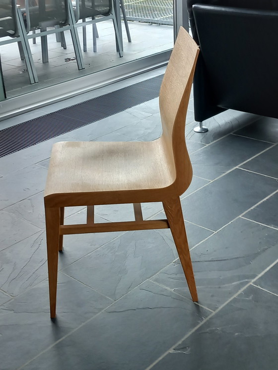 Image 1 of 4x Pedrali solid oak designer chairs.