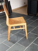 4x Pedrali solid oak designer chairs.
