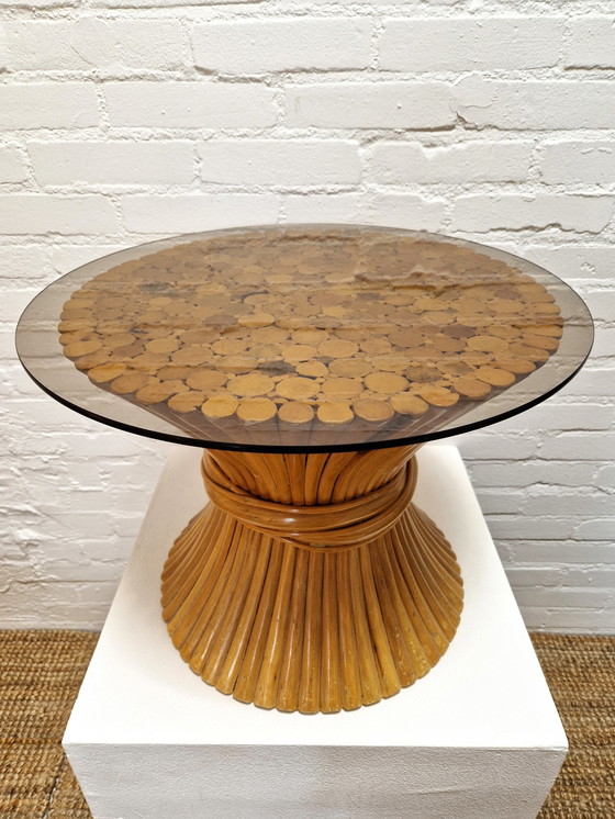 Image 1 of McGyuire Side Table 'Wheat Sheaf', 1970s