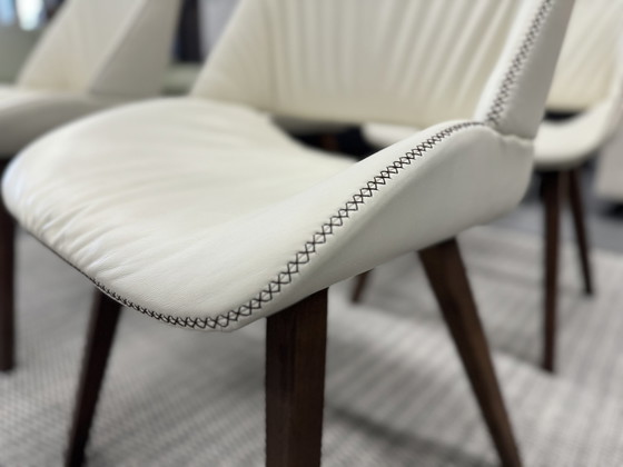 Image 1 of 4 Wilisau Capri dining chairs white leather