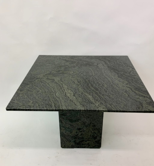 Table de salle à manger en granit vert, années 1980