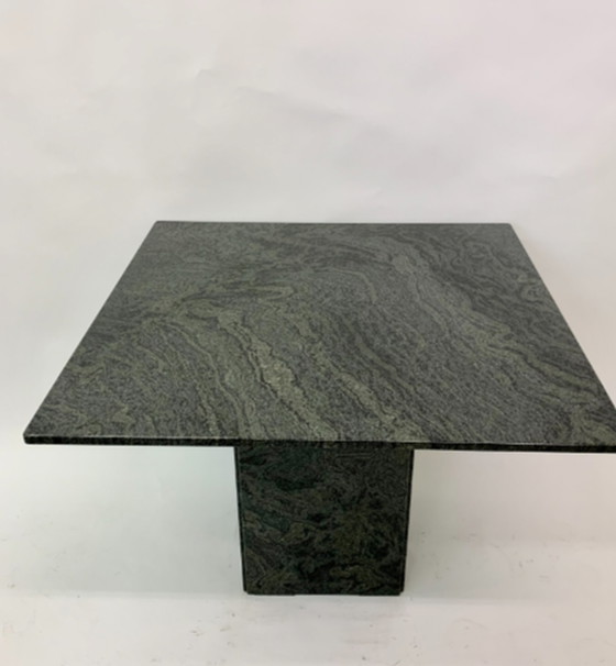 Image 1 of Table de salle à manger en granit vert, années 1980