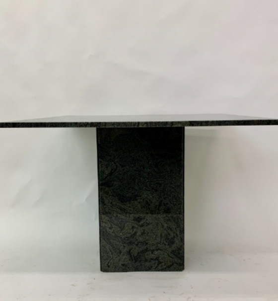 Image 1 of Green granite dining table, 1980’s