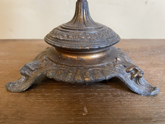 Image 1 of Antique Candlestick With Mythical Figure French