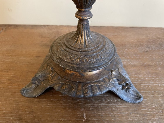 Image 1 of Antique Candlestick With Mythical Figure French