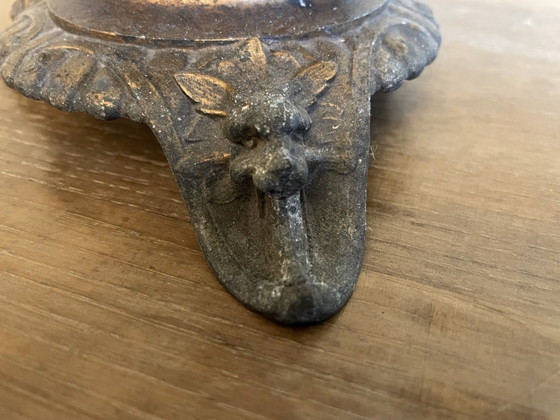 Image 1 of Antique Candlestick With Mythical Figure French