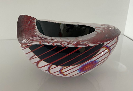 Image 1 of " Red Line" Unique Glass Object George Broft