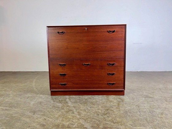 Image 1 of Secrétaire Peter Hvidt Orla Mølgaard Nielsen Teak Mid Century