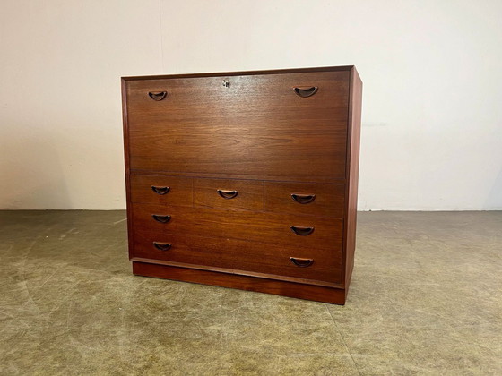 Image 1 of Secrétaire Peter Hvidt Orla Mølgaard Nielsen Teak Mid Century