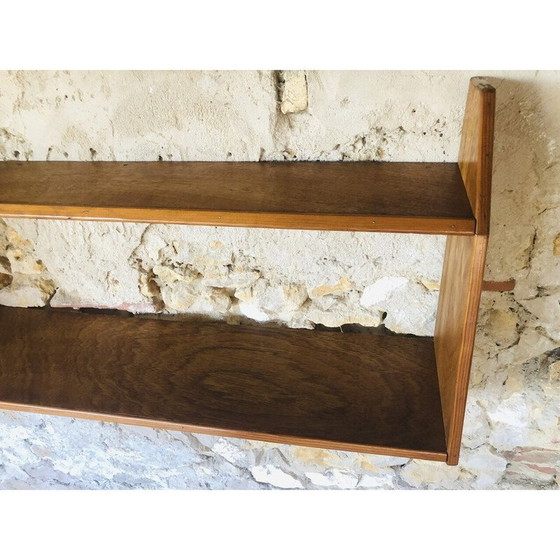 Image 1 of Mensola da parete in legno vintage a 2 livelli, 1970
