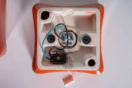 Image 1 of Lampade da parete in ceramica dell'era spaziale, applique da parete vintage anni '70