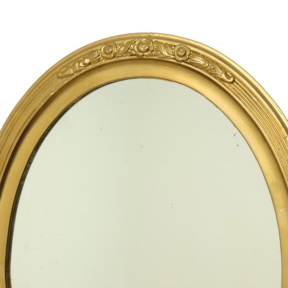 Image 1 of Miroir ovale doré Classic