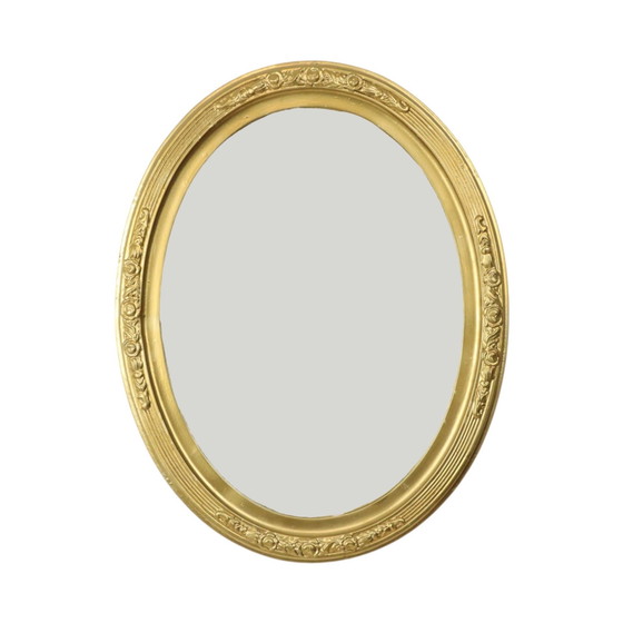 Image 1 of Miroir ovale doré Classic