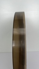 Vintage French Space Age Brown Plexiglas Wall Mirror Round