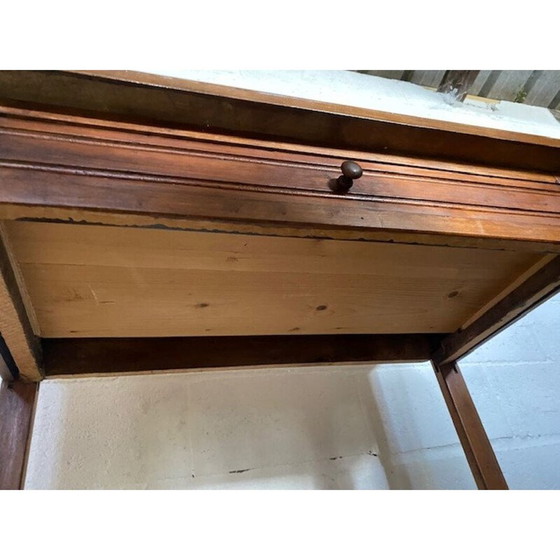 Image 1 of Scrivania vintage in legno massello con 1 cassetto, 1950