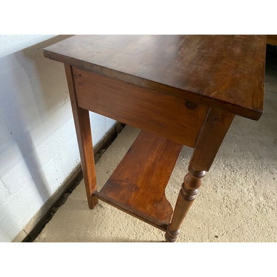 Image 1 of Scrivania vintage in legno massello con 1 cassetto, 1950