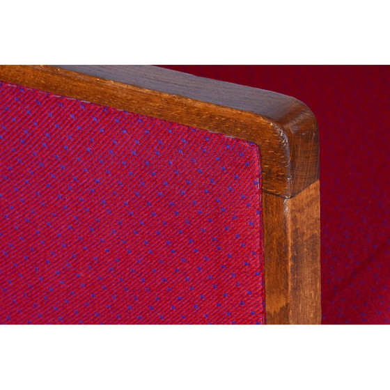 Image 1 of Vintage Art Deco red beech armchair, France 1930