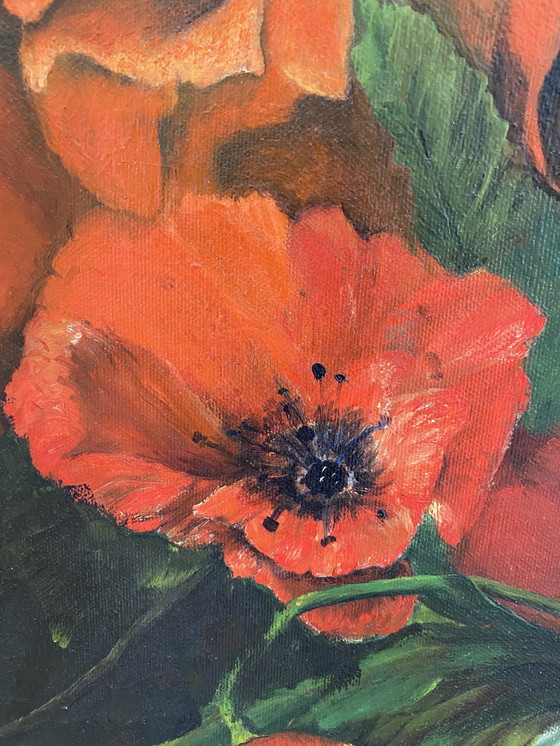 Image 1 of Nature morte antique coquelicot