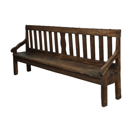 Long English Wooden Bench ca1850