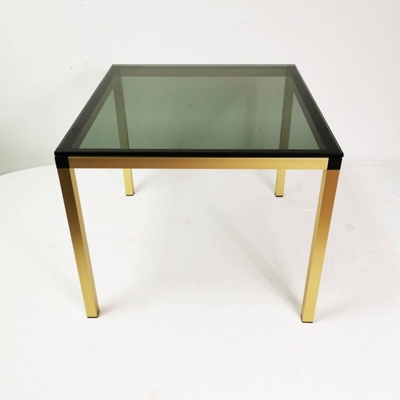 Image 1 of Minimalist vintage coffee table in brass, Denmark 1980