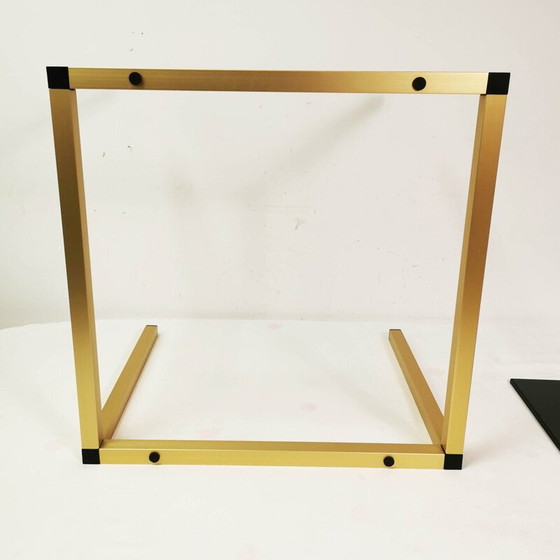 Image 1 of Minimalist vintage coffee table in brass, Denmark 1980