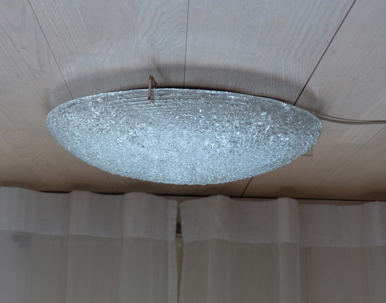 Image 1 of Kaiser Leuchten 44155 Plafoniere ice glass ceiling light Ceiling lamp Ø 49 Cm 60Er Uk2Aeb