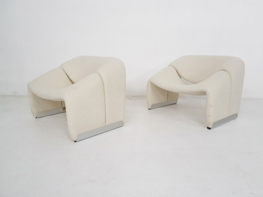 Set Of Two Pierre Paulin For Artifort, "Groovy"Lounge Chairs Model F598, The Netherlands 1960'S