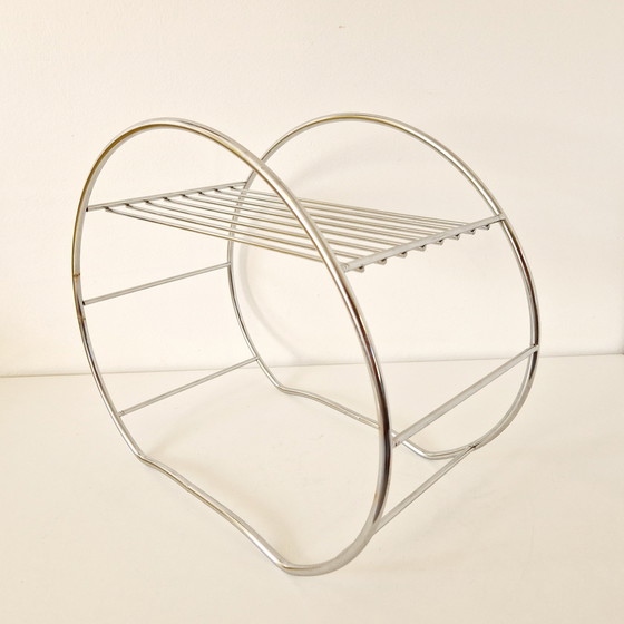 Image 1 of Chrome Design Record Rack