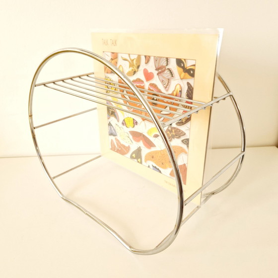 Image 1 of Chrome Design Record Rack