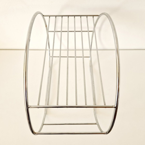 Image 1 of Chrome Design Record Rack