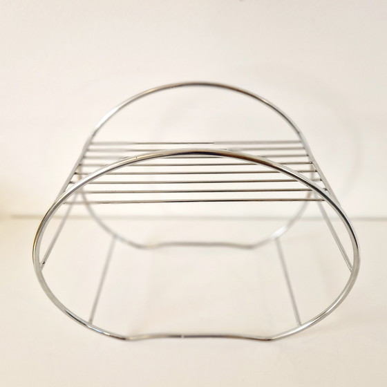 Image 1 of Chrome Design Record Rack