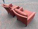 2x Job Armchairs Fabric 
